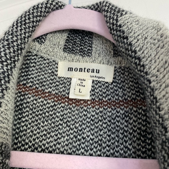 Monetau Los Angeles grey tartan cardigan - Picture 5 of 6